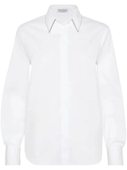 White cotton woman shirt BRUNELLO CUCINELLI | M0091MA606C159